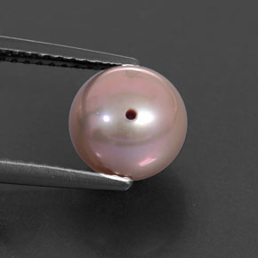 Perla plateado natural de 3,26 ct, esfera / bola, opaco