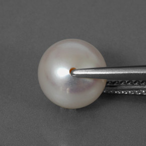 Perla Plata natural de 3.89 ct, Esfera / Bola, Opaco