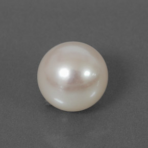 Perla blanco natural de 3,98 ct, esfera / bola, opaco