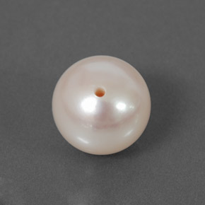 Perla blanco natural de 4,08 ct, esfera / bola, opaco