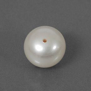 Perla blanco natural de 3,71 ct, esfera / bola, opaco
