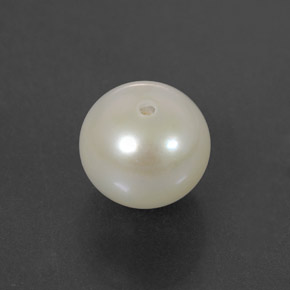 Perla blanco natural de 3,85 ct, esfera / bola, opaco