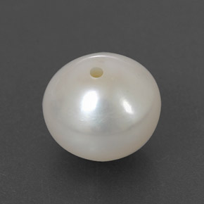 Perla blanco natural de 3,36 ct, esfera / bola, opaco