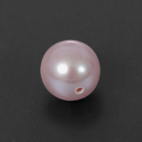 Perla rosa natural de 2,67 ct, esfera / bola, opaco