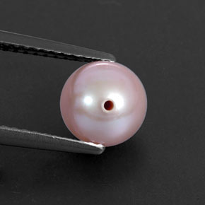 Perla rosa natural de 2,67 ct, esfera / bola, opaco