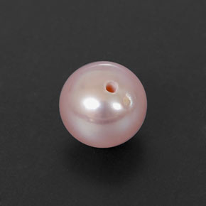 Perla rosa natural de 2,48 ct, esfera / bola, opaco