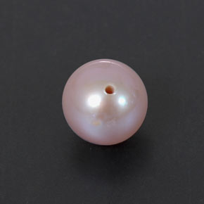 Perla rosa natural de 2,53 ct, esfera / bola, opaco