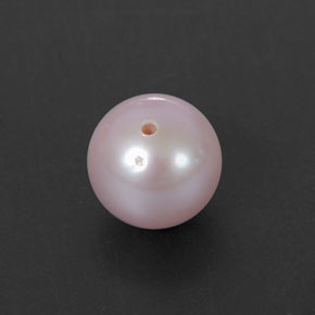 Perla Rosado plateado natural de 2.64 ct, Esfera / Bola, Opaco