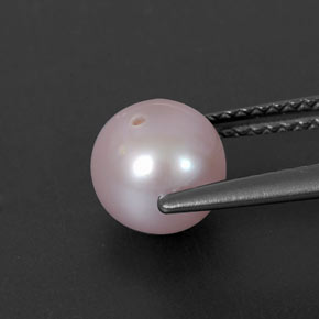 Perla Rosado plateado natural de 2.64 ct, Esfera / Bola, Opaco