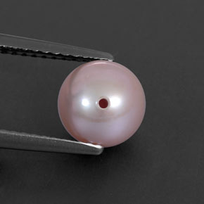 Perla rosa natural de 2,78 ct, esfera / bola, opaco