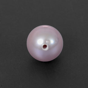 Perla Rosado plateado natural de 2.43 ct, Esfera / Bola, Opaco