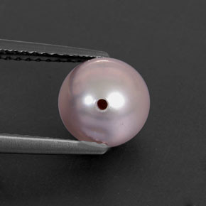 Perla rosa natural de 2,85 ct, esfera / bola, opaco