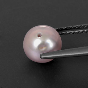 Perla rosa natural de 2,85 ct, esfera / bola, opaco