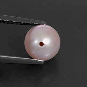 Perla rosa natural de 2,58 ct, esfera / bola, opaco