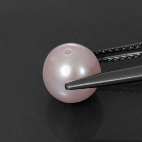 Perla rosa natural de 2,58 ct, esfera / bola, opaco