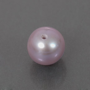 Perla Rosado plateado natural de 2.45 ct, Esfera / Bola, Opaco
