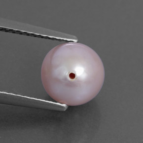 Perla rosa natural de 2,89 ct, esfera / bola, opaco
