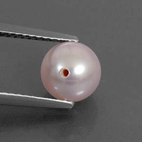 Perla rosa natural de 2,57 ct, esfera / bola, opaco
