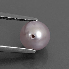 Perla rosa natural de 2,58 ct, esfera / bola, opaco