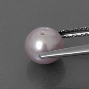 Perla rosa natural de 2,58 ct, esfera / bola, opaco