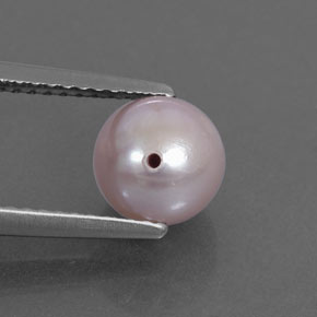 Perla rosa natural de 2,38 ct, esfera / bola, opaco