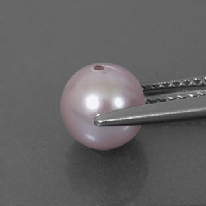Perla rosa natural de 2,38 ct, esfera / bola, opaco