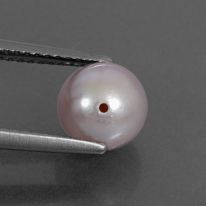Perla rosa natural de 2,65 ct, esfera / bola, opaco