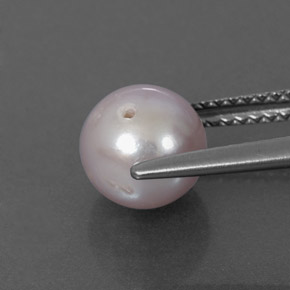 Perla rosa natural de 2,65 ct, esfera / bola, opaco