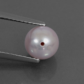Perla rosa natural de 2,30 ct, esfera / bola, opaco