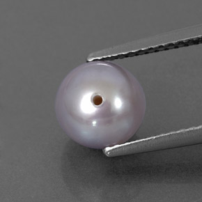 Perla gris natural de 2,87 ct, esfera / bola, opaco