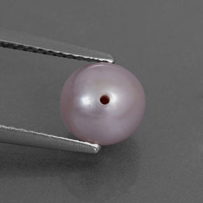 Perla rosa natural de 2,55 ct, esfera / bola, opaco