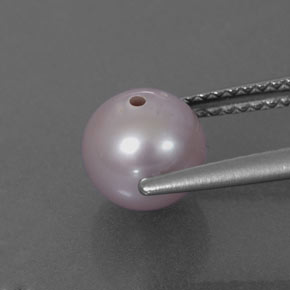 Perla rosa natural de 2,55 ct, esfera / bola, opaco