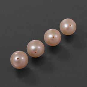 Gemas de perla rosa natural de  ct, esfera / bola, opaco
