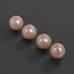 Gemas de perla rosa natural de  ct, esfera / bola, opaco