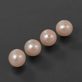 Gemas de perla rosa natural de 13,51 ct, esfera / bola, opaco