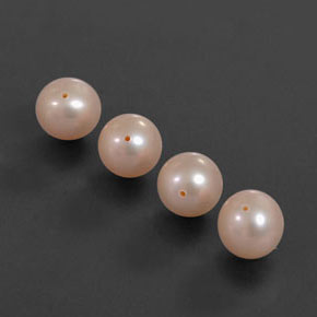 Gemas de perla rosa natural de 13,51 ct, esfera / bola, opaco