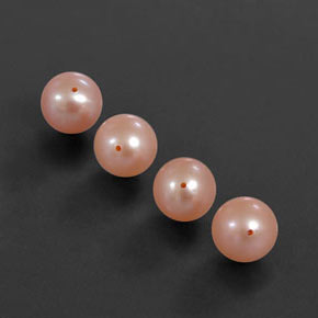 Gemas de perla rosa natural de  ct, esfera / bola, opaco