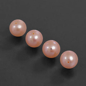 Gemas de perla rosa natural de 13,68 ct, esfera / bola, opaco