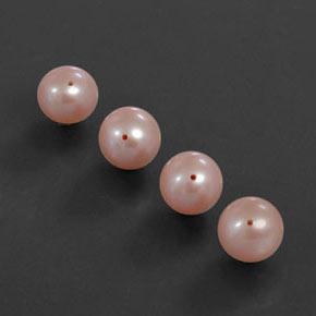 Gemas de perla rosa natural de 12,12 ct, esfera / bola, opaco
