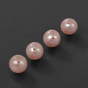 Gemas de perla rosa natural de 12,12 ct, esfera / bola, opaco