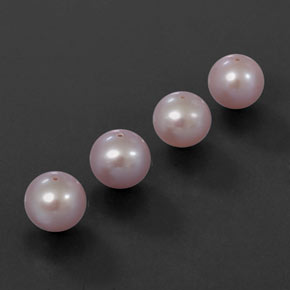 Gemas de Perla Rosado plateado natural de 13.01 ct, Esfera / Bola, Opaco
