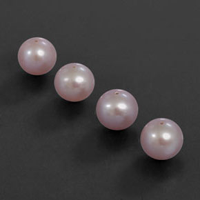 Gemas de Perla Rosado plateado natural de 13.01 ct, Esfera / Bola, Opaco