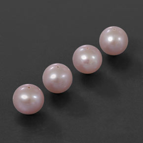 Gemas de Perla Rosado plateado natural de 13.73 ct, Esfera / Bola, Opaco