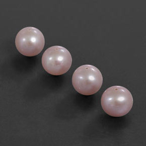 Gemas de Perla Rosado plateado natural de 13.73 ct, Esfera / Bola, Opaco