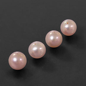 Gemas de Perla Rosado claro natural de 12.24 ct, Esfera / Bola, Opaco