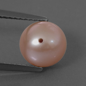 Perla rosa natural de 3,13 ct, esfera / bola, opaco
