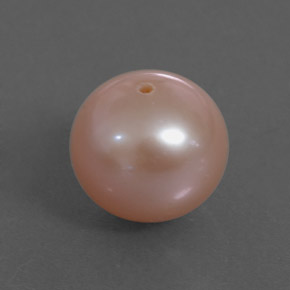 Perla rosa natural de 3,13 ct, esfera / bola, opaco