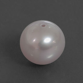 Perla rosa natural de 3,13 ct, esfera / bola, opaco