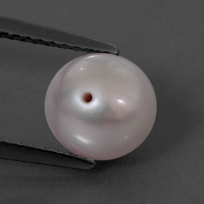 Perla rosa natural de 3,13 ct, esfera / bola, opaco
