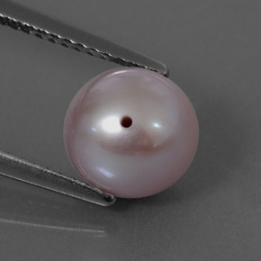 Perla rosa natural de 3,64 ct, esfera / bola, opaco